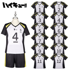 Bokuto Haikyuu Volleyball-Set Cosplay Kostuem Damen Weiß Schwarz