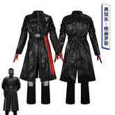 Warden Geros Delta Force Leder-Mantel-Set Cosplay Kostuem Damen