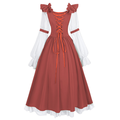 Feenkleid Weinrot – langes Festival-Kleid für Sommerfest, DAMEN