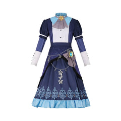 Asahina Mafuyu Project Sekai Bühnen-Kleid Cosplay Kostuem Damen Blau Weiß