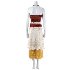 Moana Disney Live Action Kleid Cosplay Kostuem Damen Rot