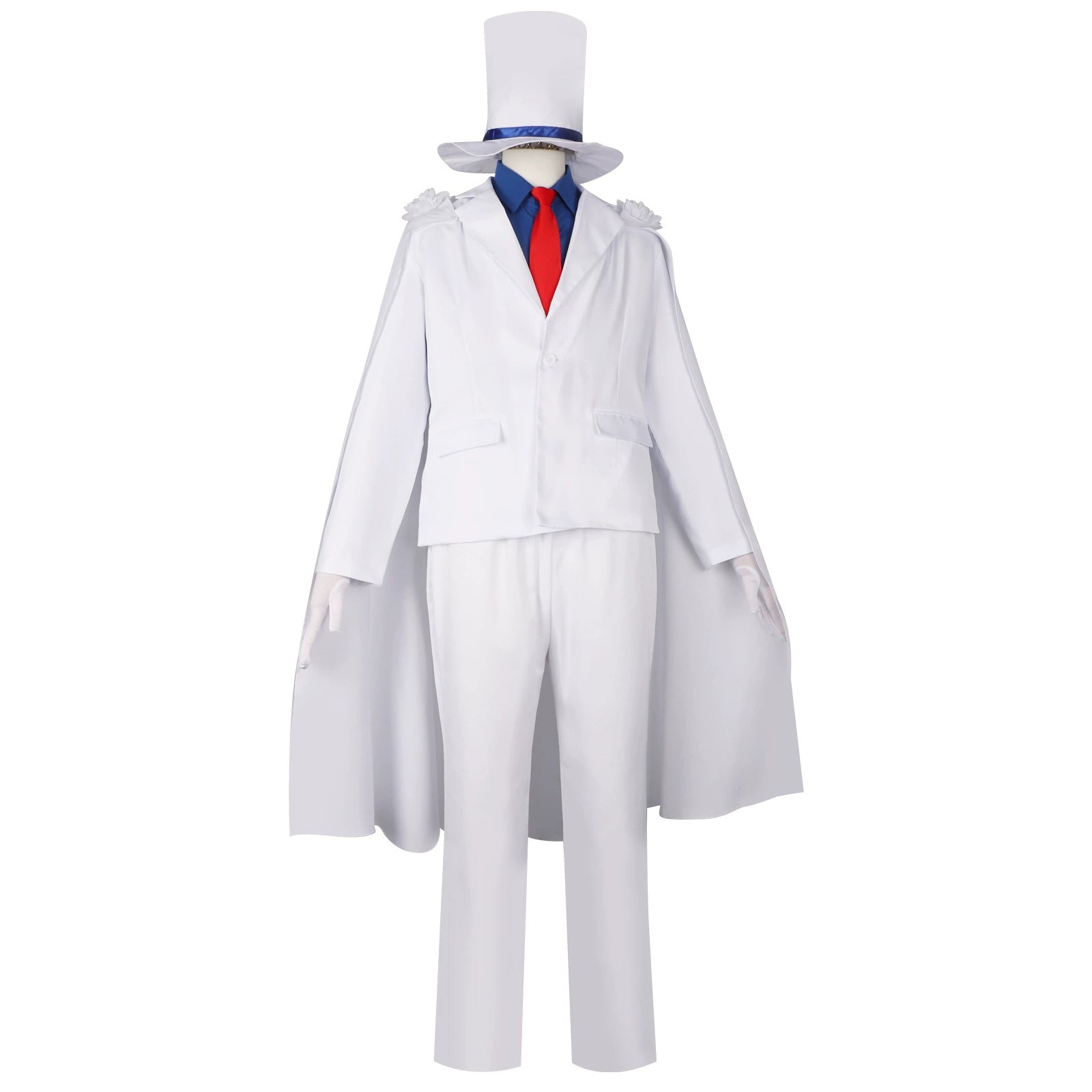 Kaito Kid Detective Conan Phantom Dieb Mantel Cosplay Kostuem Damen