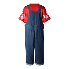 Stitch Cowgirl Lilo & Stitch Denim Latzhose Set Cosplay Kostuem Damen