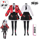 Hong Hei Wai Tao Anthem Rote-Schwarze Jacke Cosplay Kostuem Damen