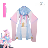 Takanashi Hoshino Blue Archive Hanfu-Kleid Cosplay Kostuem Damen Weiß