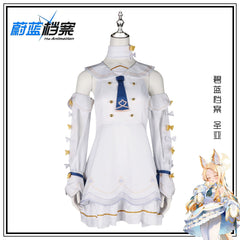 Seia Blue Archive Jubiläums-Kleid Cosplay Kostuem Damen Weiß Gold