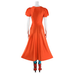 The Bride Gothic Kleid Cosplay Kostuem Damen Orange Blau