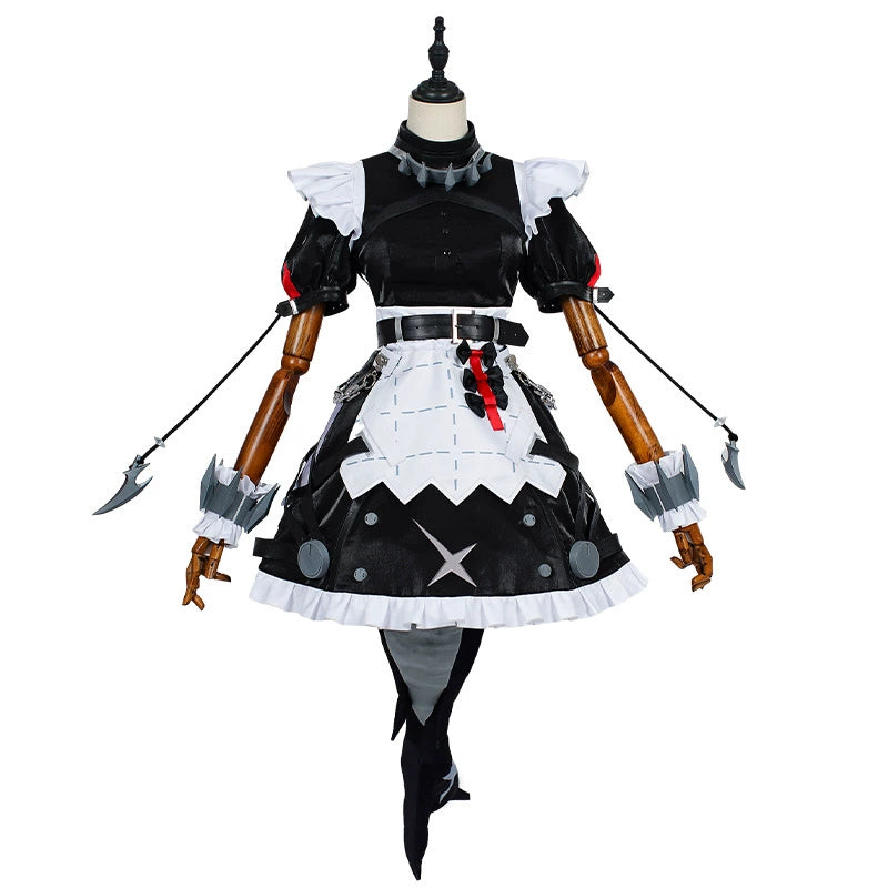 Ellen Joe Zenless Zone Zero Dienstmädchen-Kleid Cosplay Damen Schwarz Weiss