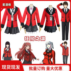 Yumeko Council Kakegurui Schulrats-Uniform Cosplay Kostuem Damen