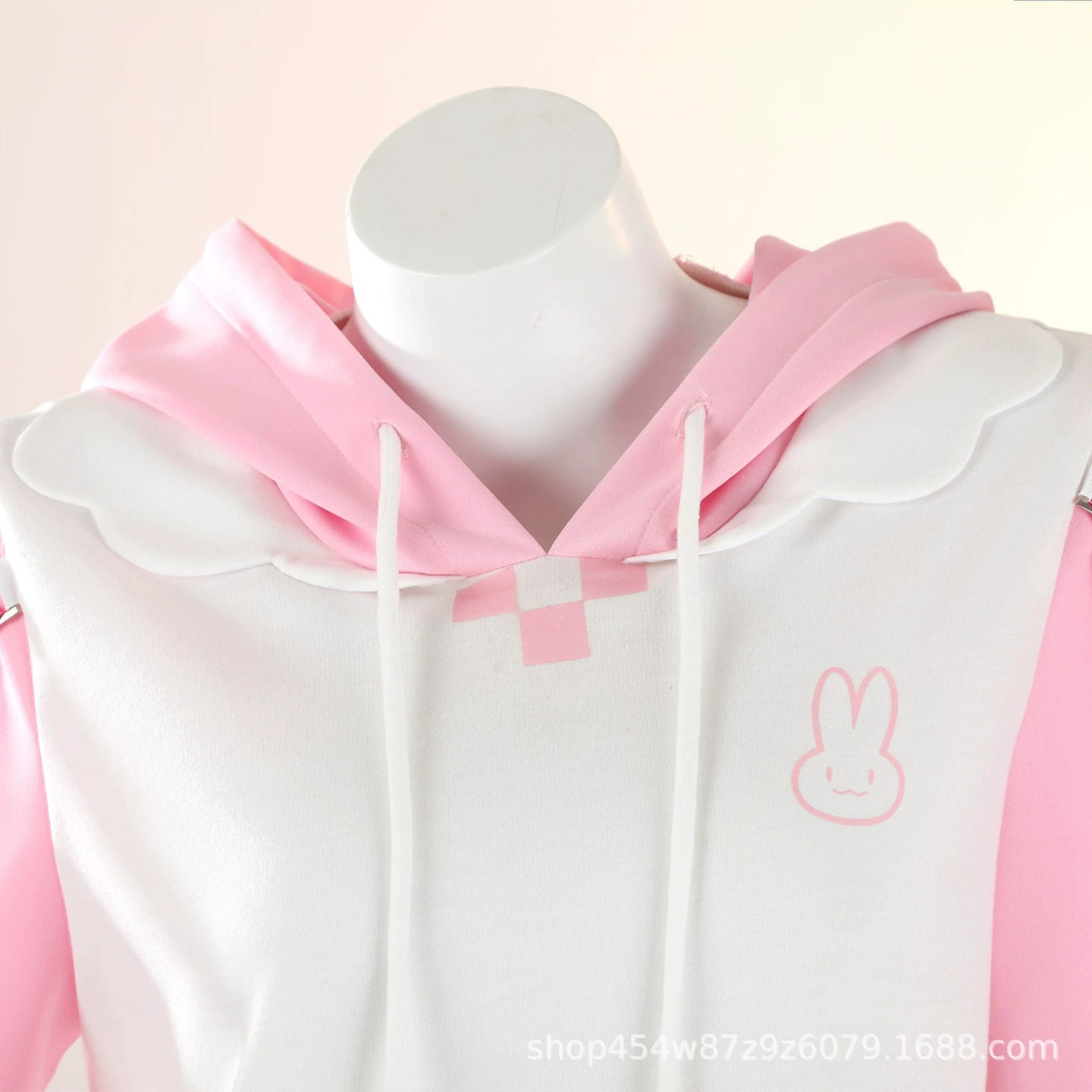 Alice NIKKE Hoodie Cosplay Kostuem Damen Weiss Rosa
