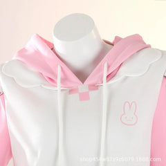 Alice NIKKE Hoodie Cosplay Kostuem Damen Weiss Rosa