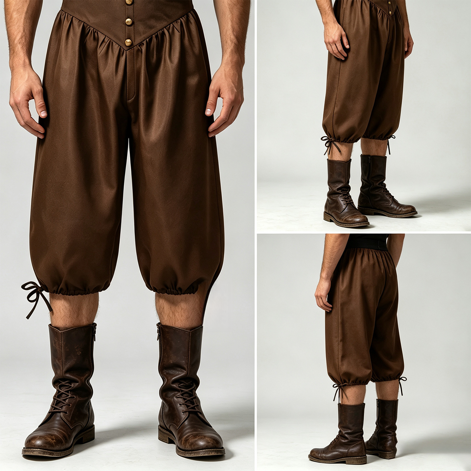 Piraten-Pluderhose – Schnürbundhose in 3 Farben, HERREN