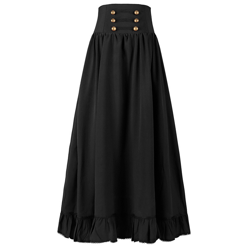 Gothic-Puffkleid – Kordelzug mit Rüschen, DAMEN