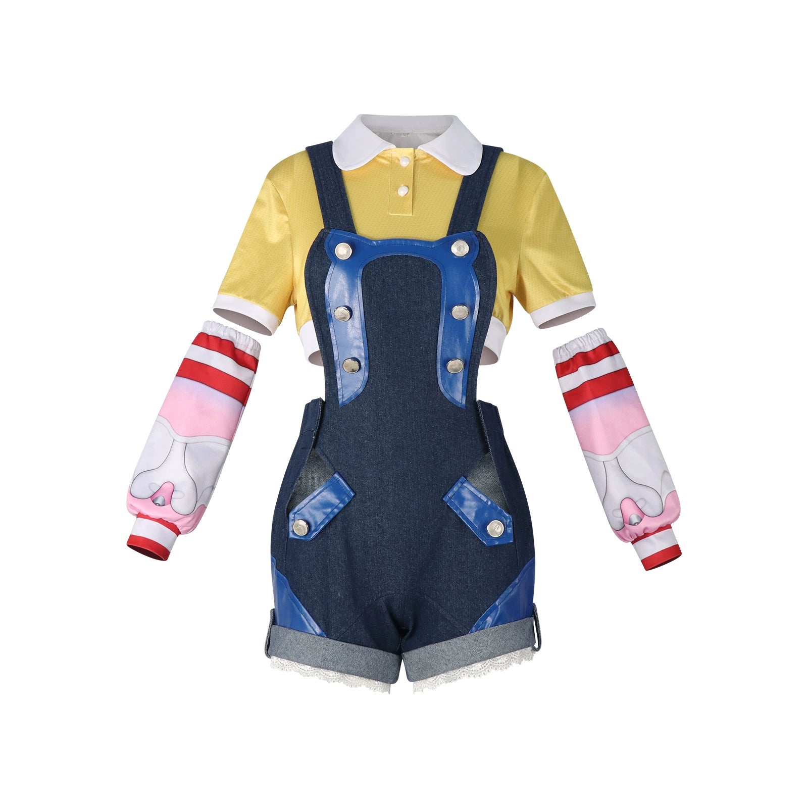 Juno Kitty Overwatch Kitty Latzhose Set Cosplay Kostuem Damen