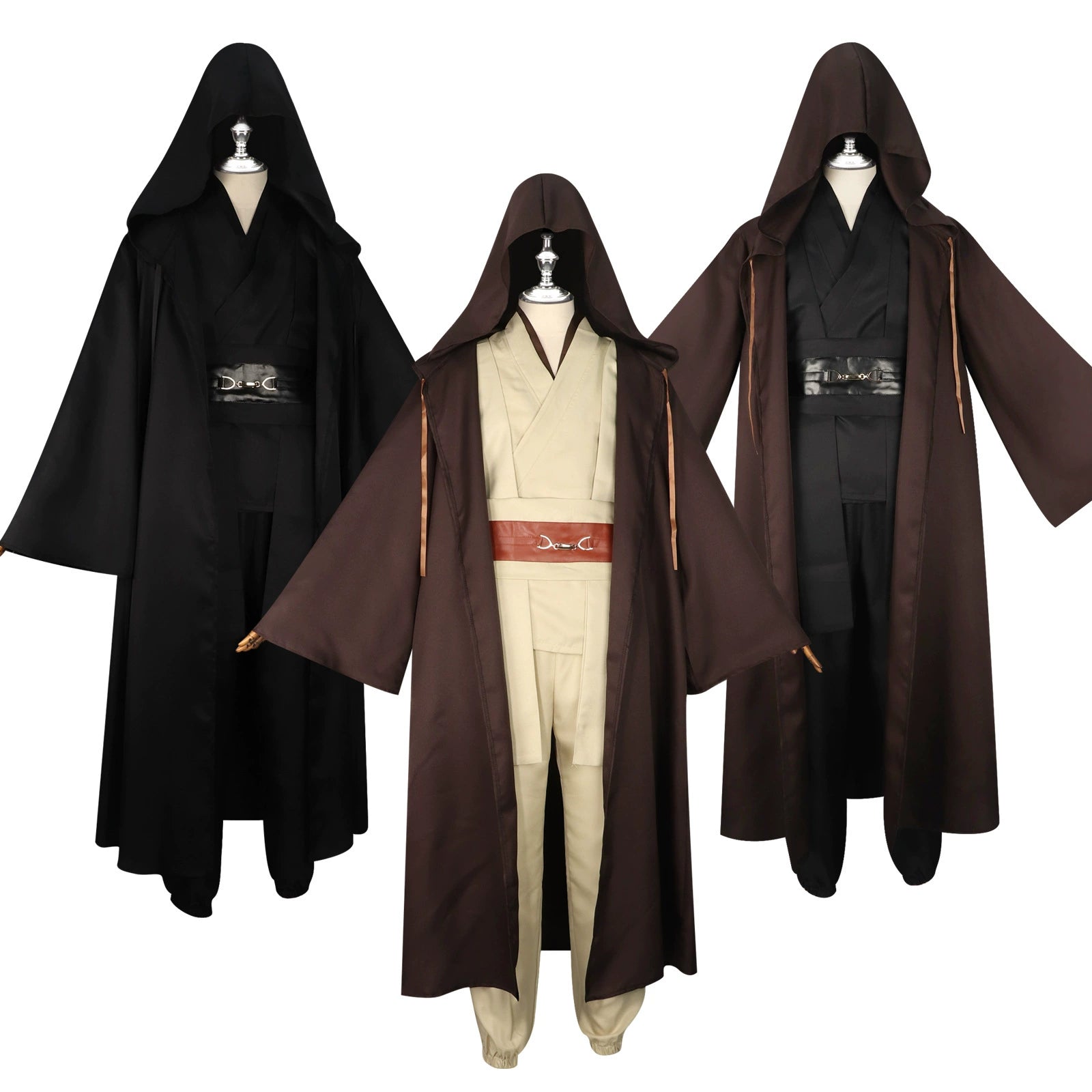 Obi-Wan Kenobi Star Wars Jedi-Meister Robe Cosplay Kostuem Damen