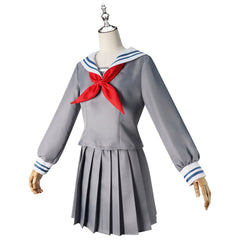 Hoshino Ichika Project Sekai Matrosen-Uniform Cosplay Kostuem Damen Blau Weiß