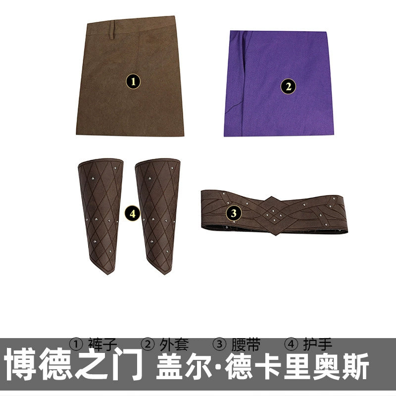 Gale Baldurs Gate 3 Magierrobe Cosplay Kostuem Damen Lila Braun