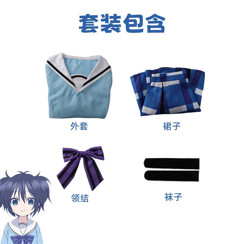 Satou Matsuzaka Happy Sugar Life Sommerkleid-Set Cosplay Kostuem Damen