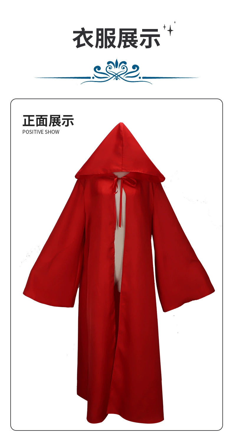 Jedi Cape Star Wars Umhang mit Kapuze Cosplay Kostuem Damen