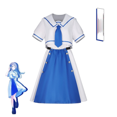 Hoshino Ichika Project Sekai Schuluniform Cosplay Kostuem Damen Blau Weiß