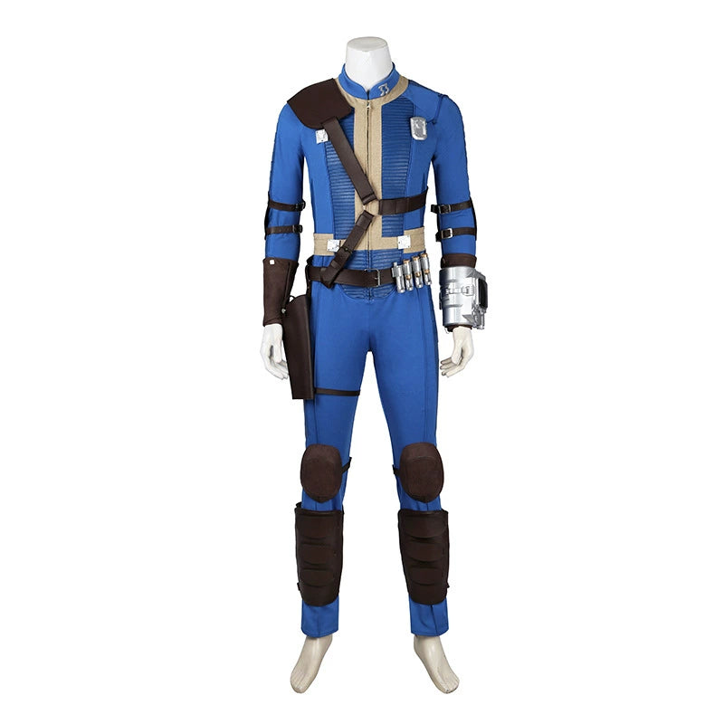 Fallout Power Armor Vault Suit Cosplay Kostuem Damen Blau Beige