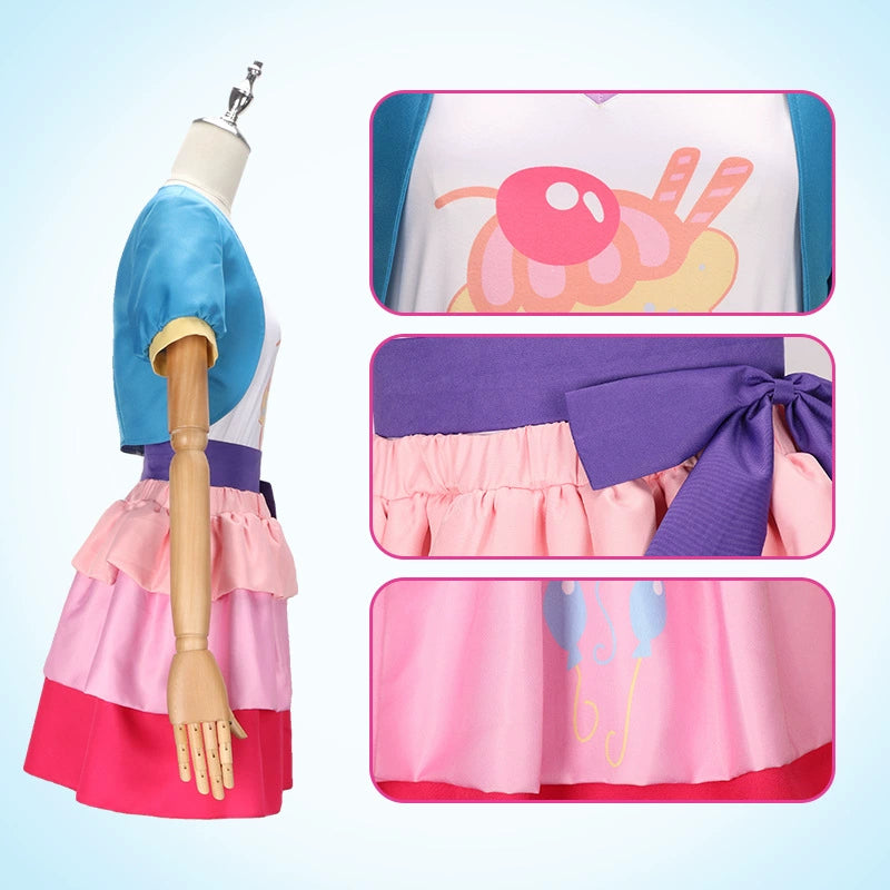 Pinkie Pie My Little Pony Prinzessin Kleid Cosplay Kostuem Damen