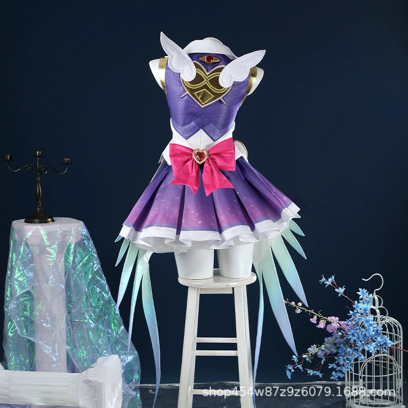 Kiriko Magical Girl Overwatch Kleid Cosplay Kostuem Damen Violett Rosa