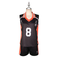 Karasuno Haikyuu Volleyball-Set Cosplay Kostuem Damen Schwarz Orange