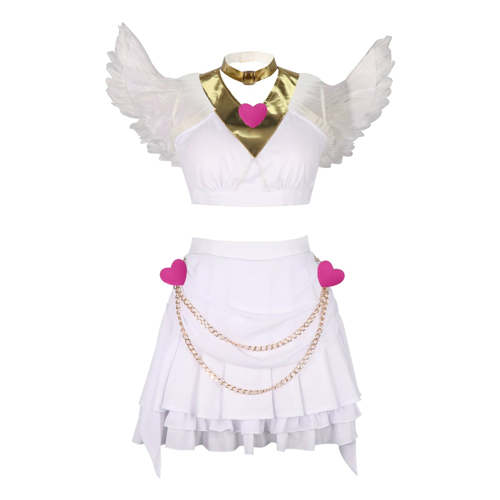 Lumi Schwarz-Gold Neu Witch Hunter K-Pop Bühnenoutfit Cosplay Kostuem Damen