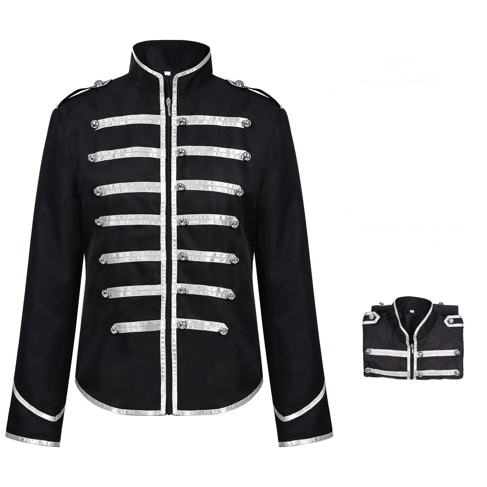 Drum-Major-Mantel – Militär-Bandjacke in 3 Farben, HERREN