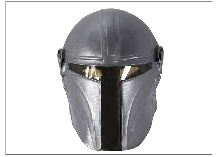 Din Djarin Star Wars Mandalorian Ruestung Cosplay Kostuem Damen Schwarz Silber