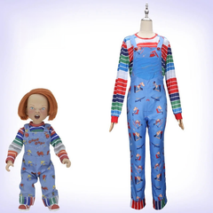Chucky Season 2 Chucky Latzhose-Kostuem Cosplay Kostuem Damen