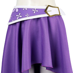 Nico Robin One Piece Kostuem Cosplay Damen Lila Weiss