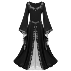 Hof- Glockenärmelkleid – europäisches Prinzessinnen-Kleid für Bühne, DAMEN