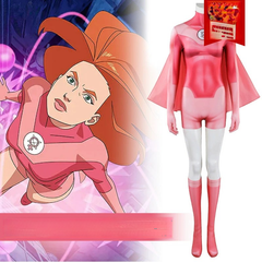 Atom Eve Invincible Anzug Cosplay Kostuem Damen Pink Rot