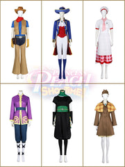Princess Peach Super Mario Prinzessinnenkleid Cosplay Kostuem Damen Blau