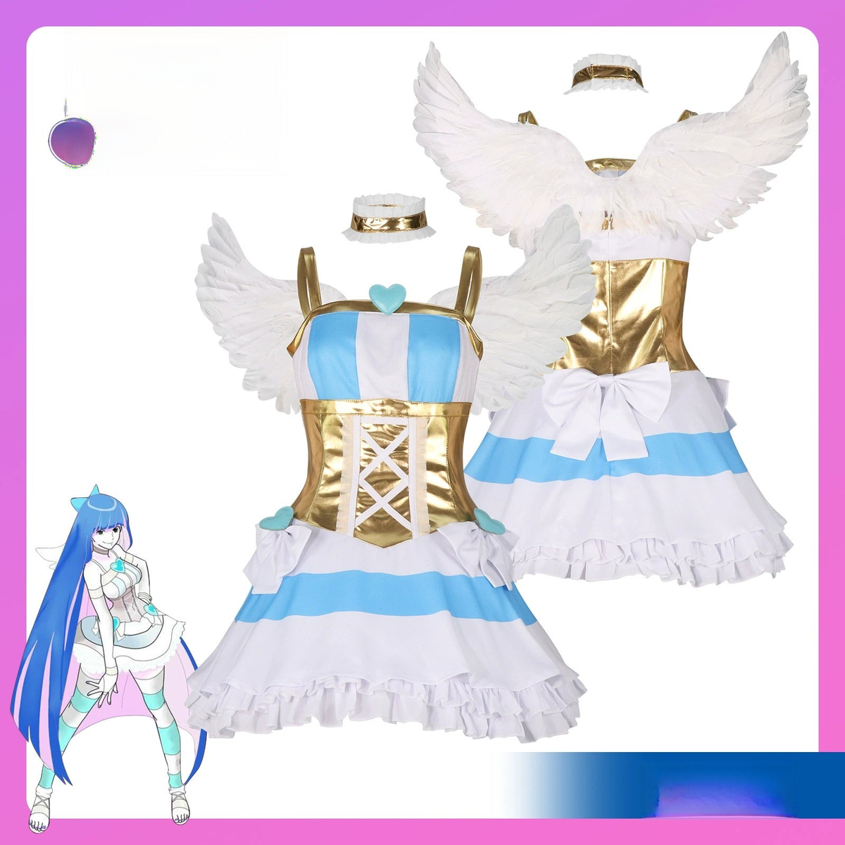 Stocking Sweet Panty & Stocking Battle Outfit Cosplay Kostuem Damen