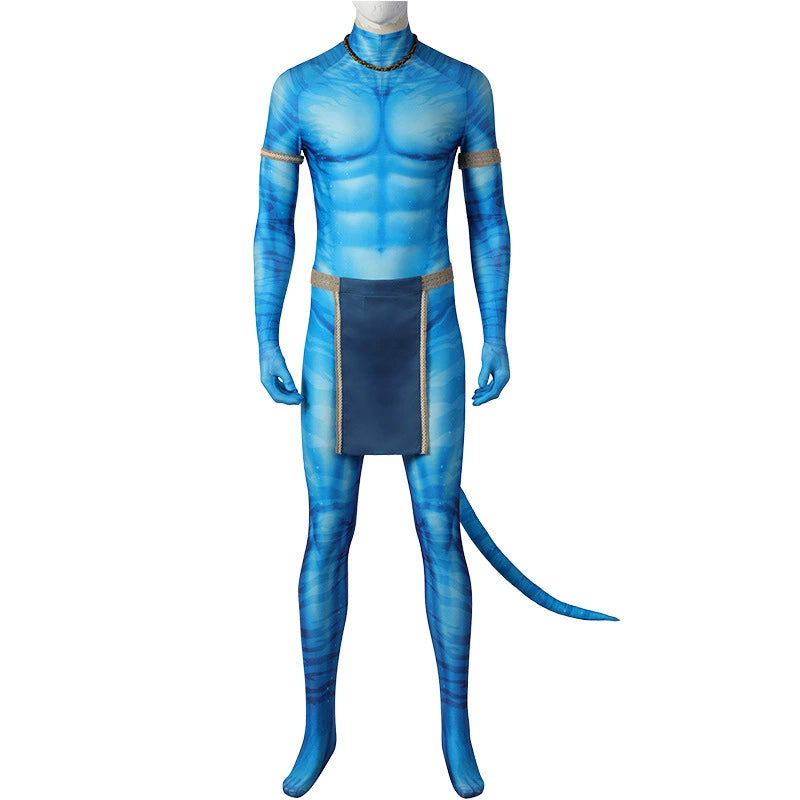 Jake Sully Avatar Body Cosplay Kostuem Damen Blau