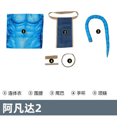 Jake Sully Avatar Body Cosplay Kostuem Damen Blau
