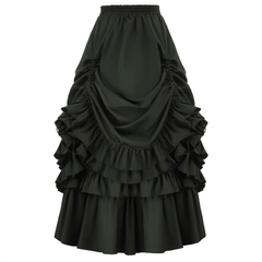 Gothic Viktorianischer Rock – Rüschen-Minirock für Renaissance & Halloween, DAMEN