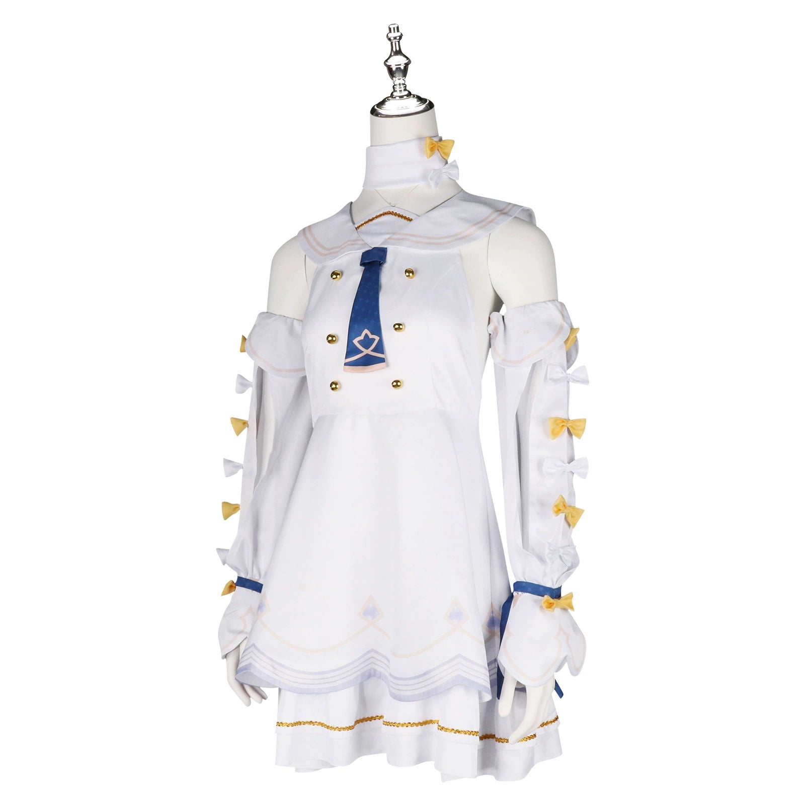 Seia Blue Archive Jubiläums-Kleid Cosplay Kostuem Damen Weiß Gold