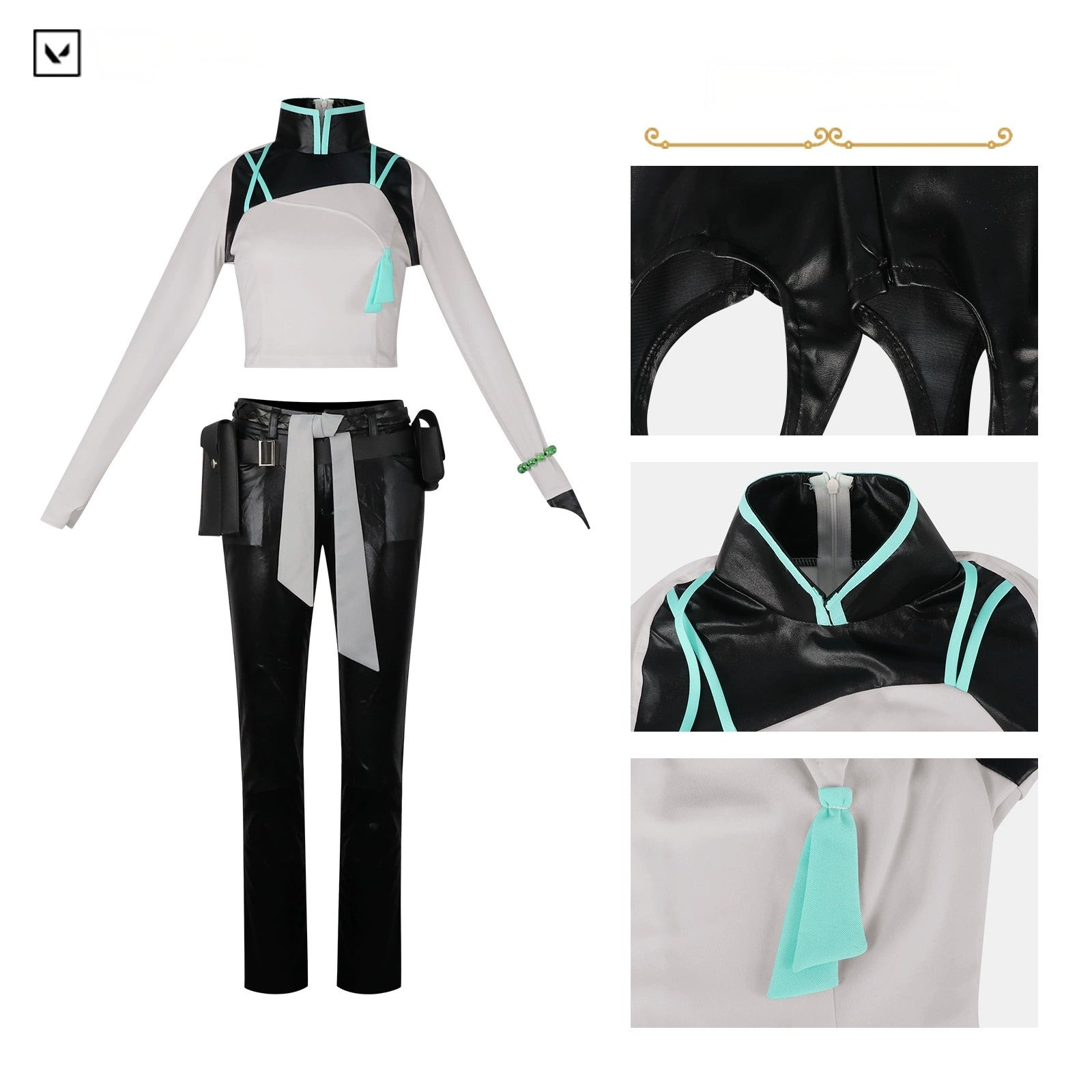 Sage Wei Ling Ying Valorant Weisser Kampfanzug Cosplay Kostuem Damen