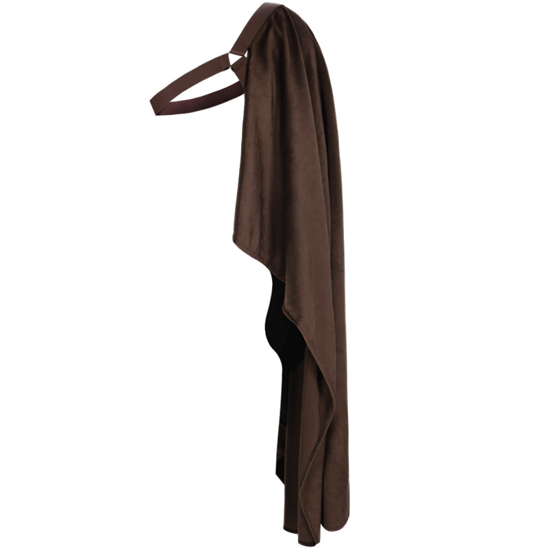 Halbschulter-Umhang mit Gürtel – Steampunk-Cape, UNISEX