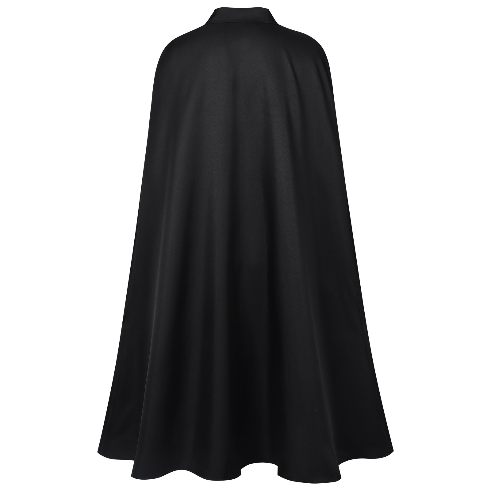 Gothic-Ranger Umhang – langer dunkler Cape mit Umlegekragen für Mittelalter & Halloween