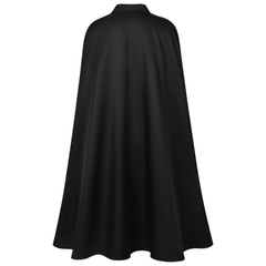 Gothic-Ranger Umhang – langer dunkler Cape mit Umlegekragen für Mittelalter & Halloween