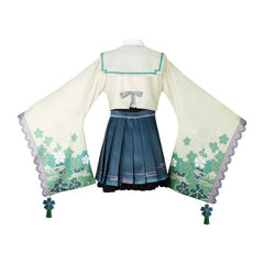 Kusanagi Nene Project Sekai Kimono-Set Cosplay Kostuem Damen Grün