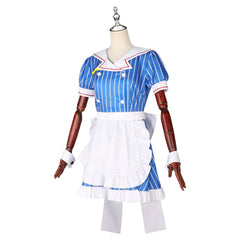 Kasane Teto Vocaloid Maid-Kleid Cosplay Kostuem Damen Blau Weiß