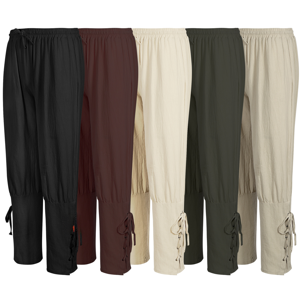 Retro-Bindehose – 4-farbige Wickelbeine für Pirat, HERREN