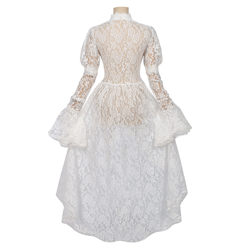 Viktorianisches Spitzenkleid – elegantes Glockenärmel-Kleid für Ball & Bühne, DAMEN