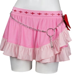 Aerith Final Fantasy VII Strand Outfit Cosplay Kostuem Damen Rosa